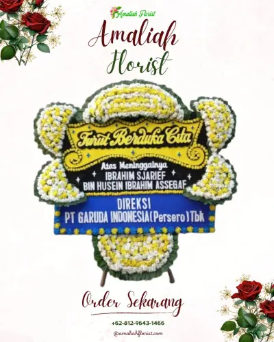 Papan Bunga Duka di Sambutan